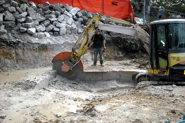Excavation for a swimming_pool using an Echidna D3S with 1400mm blade.